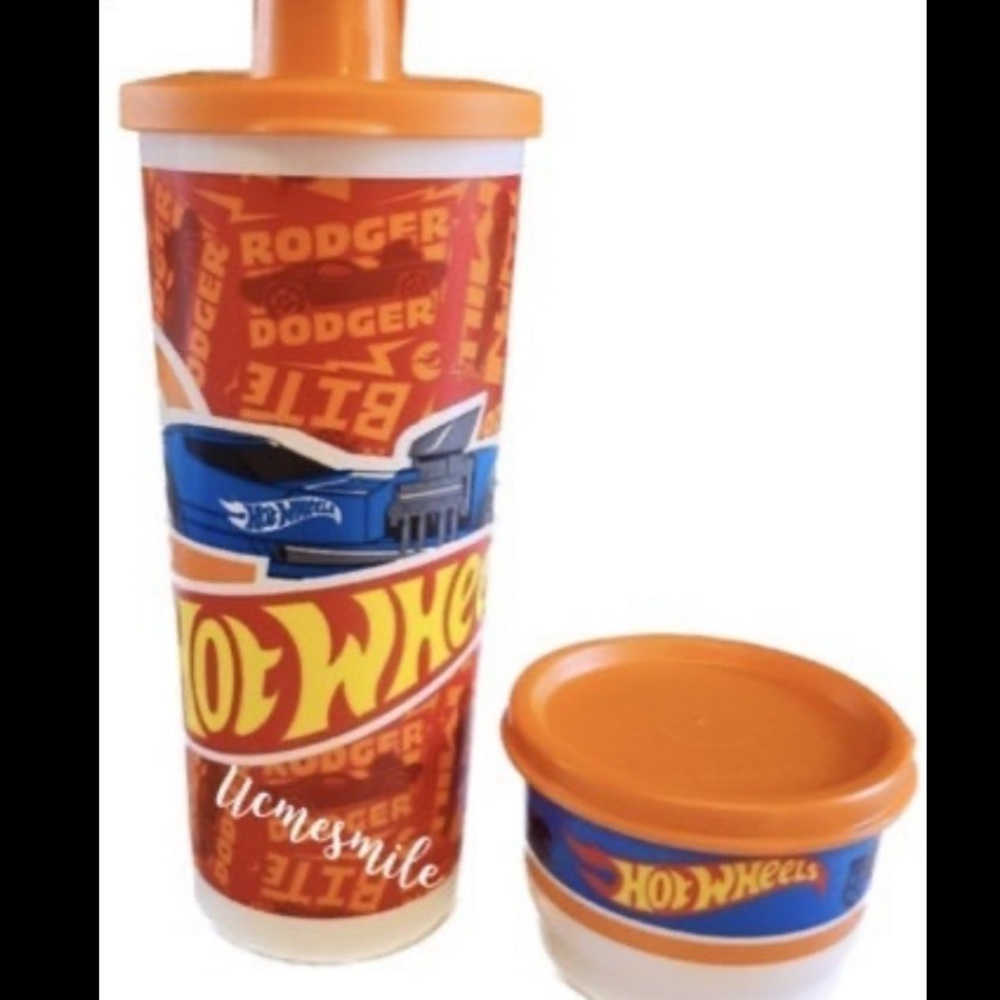 Tupperware Hot Wheel Cars Lunch Set - Picture 4 of 6